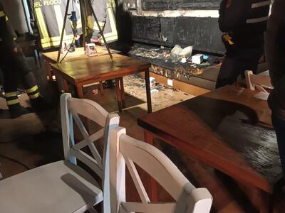 Incendio doloso al bar-pasticceria Dhea in viale Regina Margherita