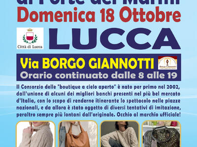 L'originale Consorzio de Gli Ambulanti di Forte dei Marmi® a LUCCA domenica 18 ottobre